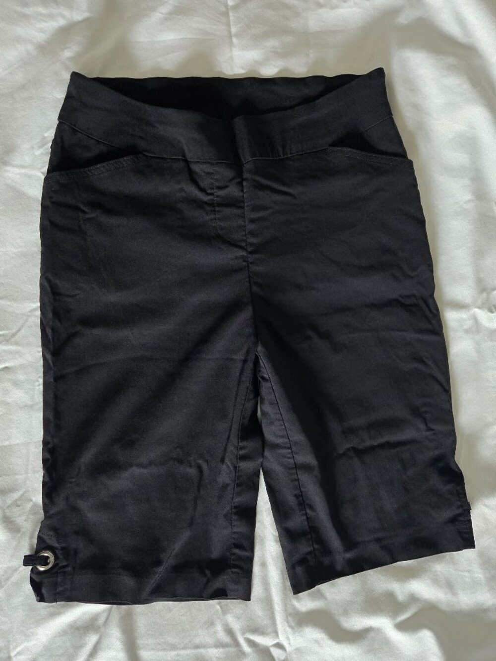 Soft Surroundings Women's Super Stretch pull-on Bermuda shorts - M - Black